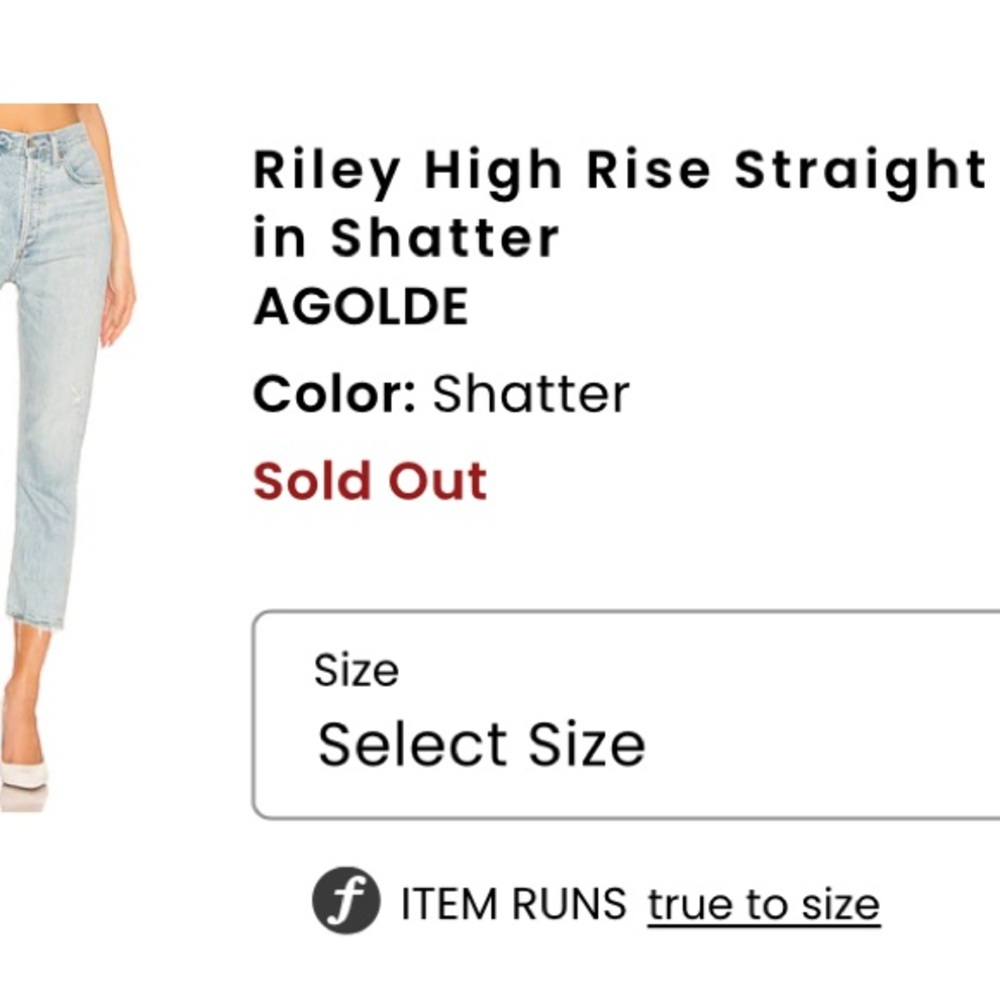 Agolde High Rise Jeans in Light Blue